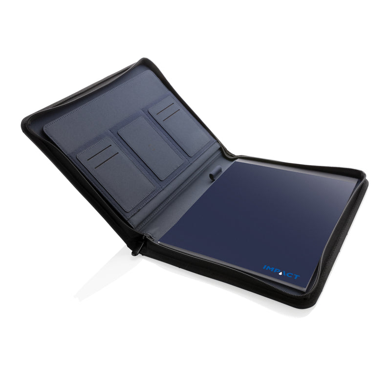 Load image into Gallery viewer, Impact AWARE™ RPET A4 portfolio with zipper from XD Xclusive, showcasing a durable, eco-friendly portfolio with zipper closure.
