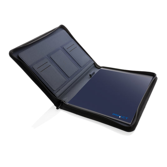Impact AWARE™ RPET A4 portfolio with zipper from XD Xclusive, showcasing a durable, eco-friendly portfolio with zipper closure.