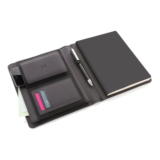 Impact AWARE™ RPET A5 notebook by XD Xclusive, featuring eco-friendly recycled PET cover and lined pages.