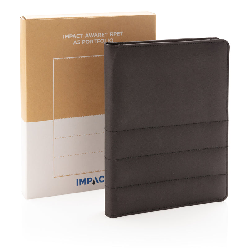 Load image into Gallery viewer, Impact AWARE™ RPET A5 notebook by XD Xclusive featuring a durable, eco-friendly design with a spiral binding and branded cover.
