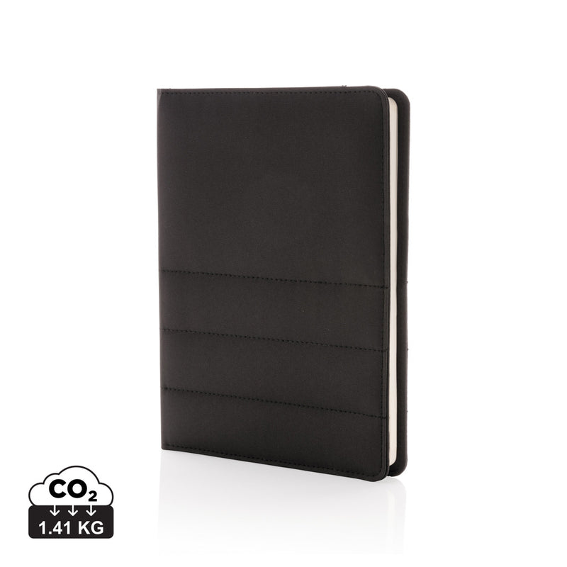 Load image into Gallery viewer, Impact AWARE™ RPET A5 notebook by XD Xclusive, featuring eco-friendly recycled PET cover and spiral binding.
