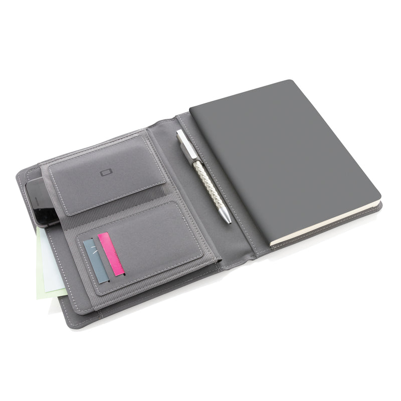 Load image into Gallery viewer, Impact AWARE™ RPET A5 notebook by XD Xclusive featuring a durable cover and spiral binding, ideal for note-taking and organization.
