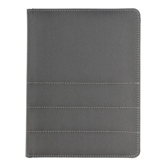 Green Impact AWARE™ RPET A5 notebook by XD Xclusive with spiral binding and eco-friendly design, open showing lined pages.