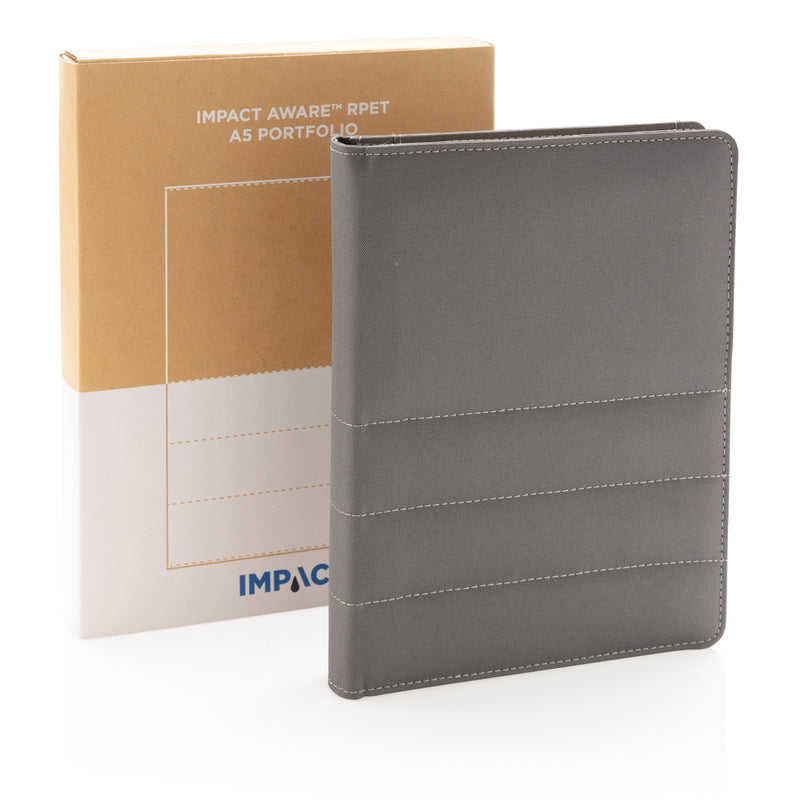 Load image into Gallery viewer, Impact AWARE™ RPET A5 notebook from XD Xclusive, featuring eco-friendly recycled PET cover and lined pages.
