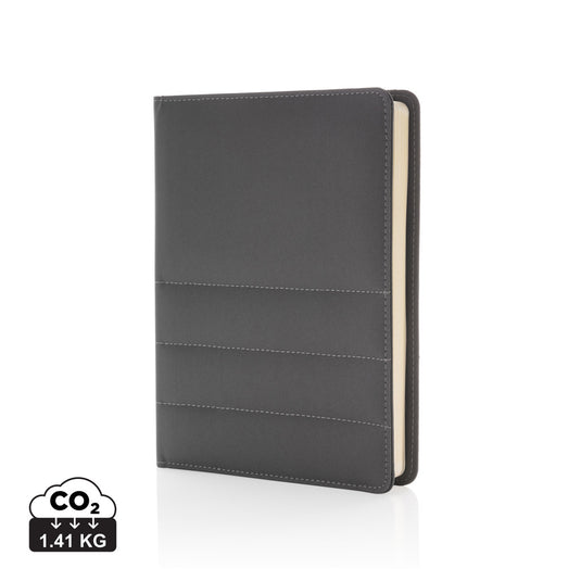 Impact AWARE™ RPET A5 notebook by XD Xclusive featuring a durable, eco-friendly design with a sleek cover and lined pages.