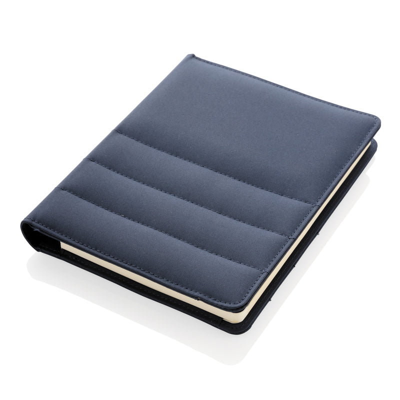 Load image into Gallery viewer, Impact AWARE™ RPET A5 notebook by XD Xclusive with eco-friendly recycled material and durable hardcover, ideal for note-taking.
