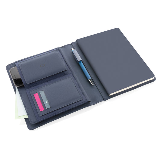 Impact AWARE™ RPET A5 notebook by XD Xclusive featuring a durable eco-friendly cover and lined pages for note-taking.