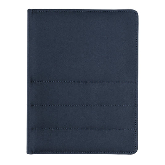 Impact AWARE™ RPET A5 notebook by XD Xclusive with recycled material cover and lined pages, ideal for note-taking and journaling.