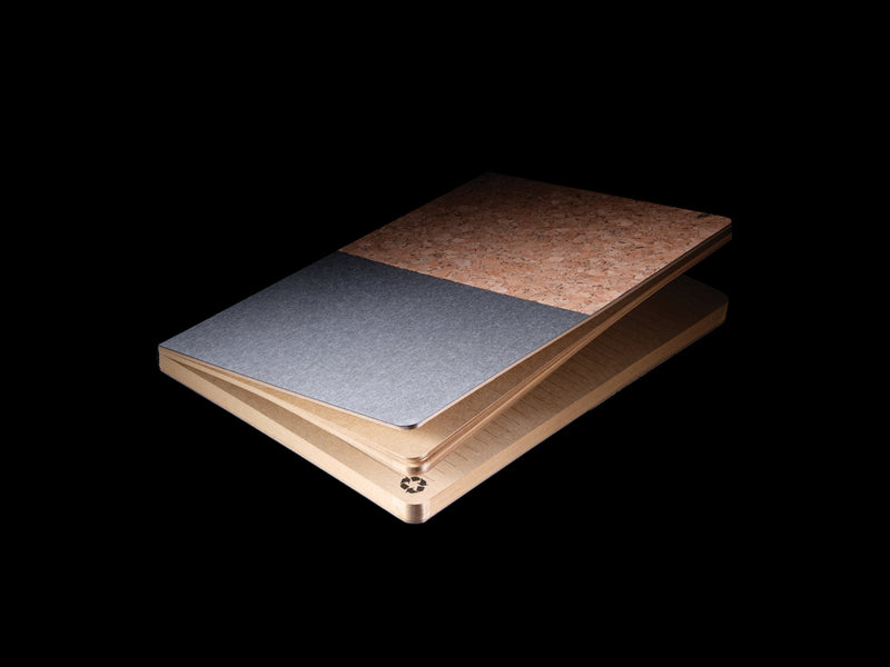 Load image into Gallery viewer, A5 cork &amp; kraft notebook - Custom Wood Designs
