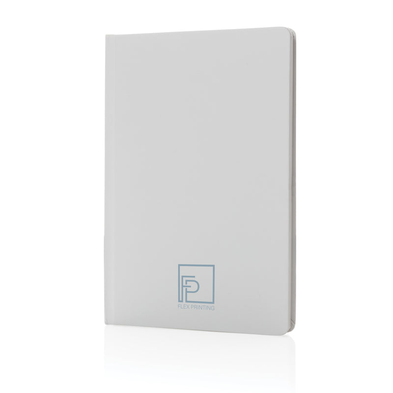 Load image into Gallery viewer, A5 Impact stone paper hardcover notebook by XD Collection, showcasing a sleek black cover and spiral binding, ideal for note-taking.
