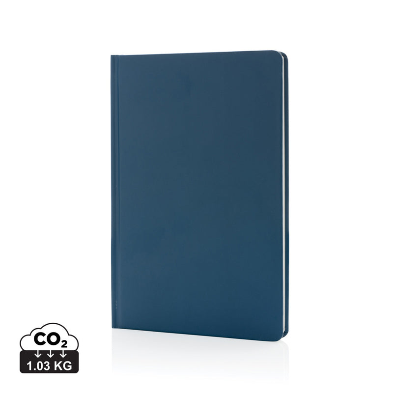 Load image into Gallery viewer, A5 Impact stone paper hardcover notebook from XD Collection with a sleek black cover and rounded corners.
