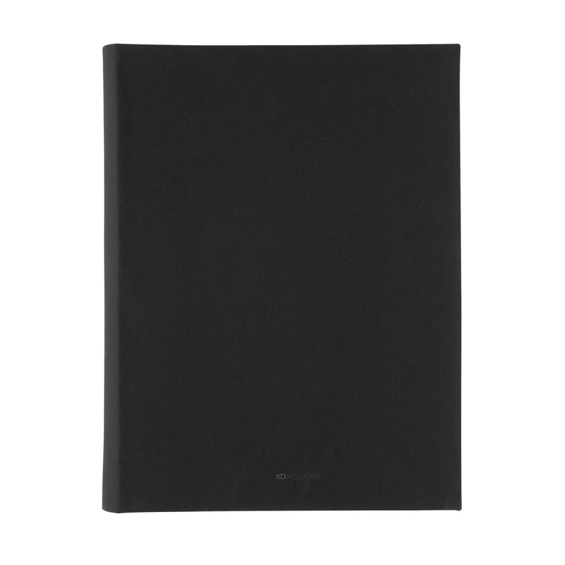 Load image into Gallery viewer, XD Xclusive Impact Aware™ A4 portfolio with magnetic closure, showing sleek black exterior and secure closure mechanism.

