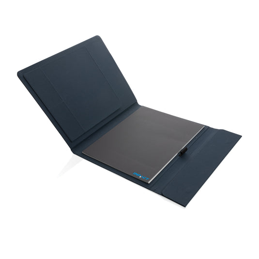 Impact Aware™ A4 portfolio by XD Xclusive with magnetic closure, featuring a sleek black design for professional document organization.