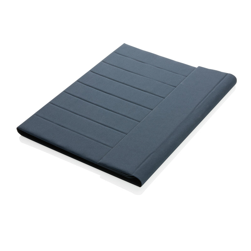 Load image into Gallery viewer, Impact Aware™ A4 portfolio by XD Xclusive with magnetic closure, showcasing sleek black leather exterior and organized interior compartments.
