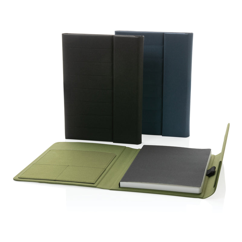 Load image into Gallery viewer, Impact Aware™ A5 notebook by XD Xclusive featuring a magnetic closure and sleek design, ideal for note-taking and organization.
