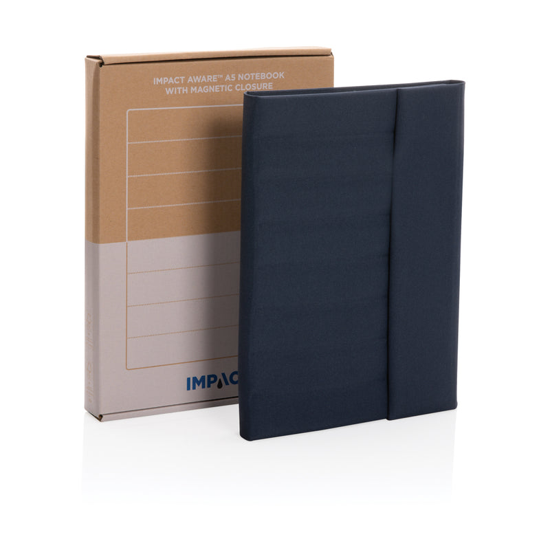 Load image into Gallery viewer, Impact Aware™ A5 notebook with magnetic closure by XD Xclusive, featuring a sleek, eco-friendly design and compact size.
