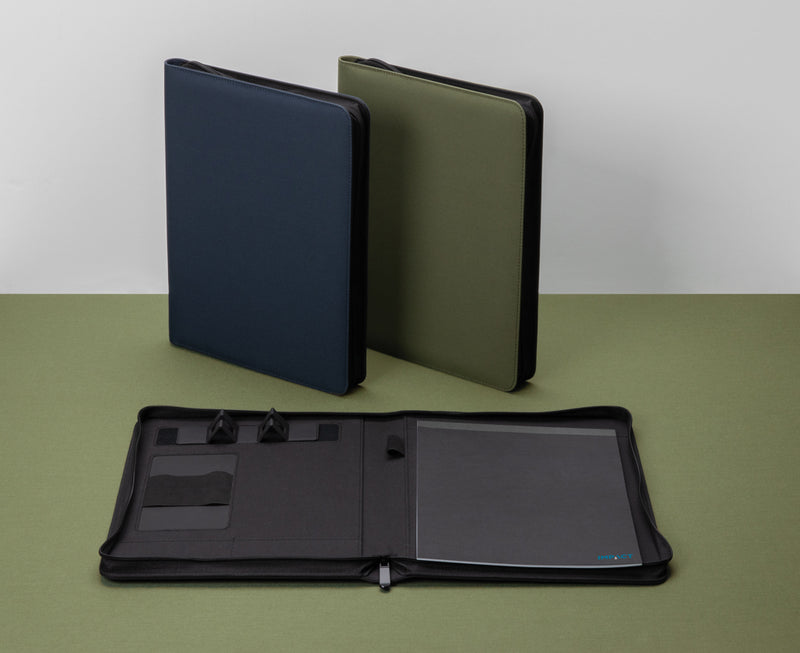 Load image into Gallery viewer, Impact Aware™ deluxe 300D tech portfolio with zipper from XD Collection, featuring multiple compartments and durable design for tech organization.
