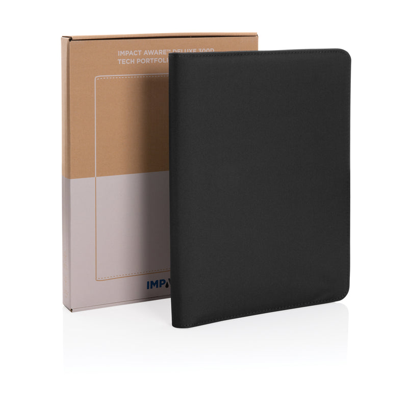 Load image into Gallery viewer, Impact Aware™ deluxe 300D tech portfolio with zipper by XD Collection, featuring multiple compartments and durable design.
