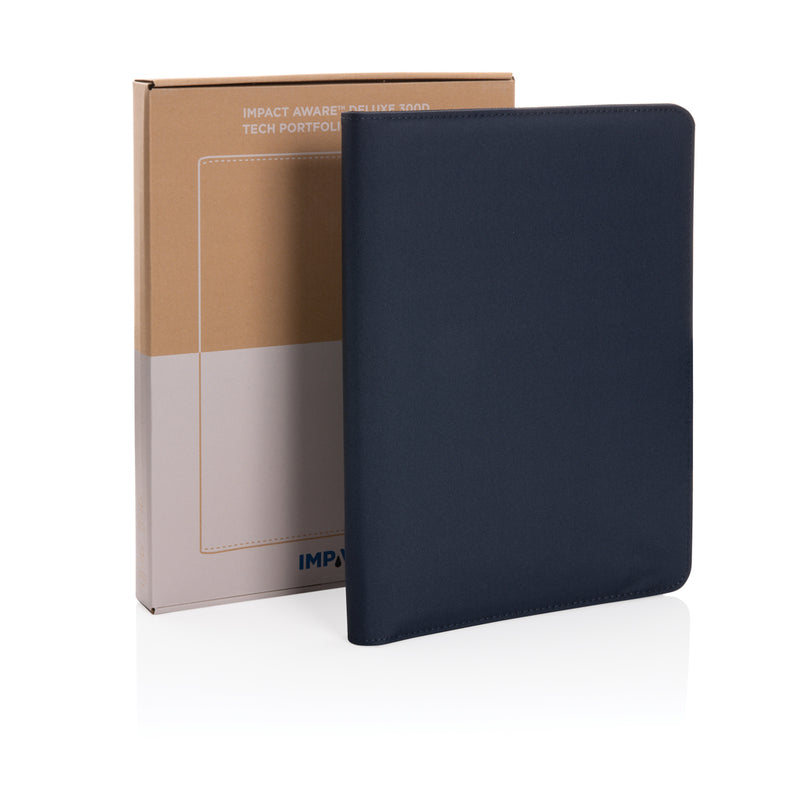 Load image into Gallery viewer, Impact Aware™ deluxe 300D tech portfolio by XD Collection featuring zipper closure and multiple compartments for organization.
