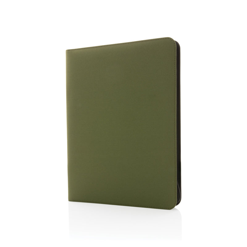 Load image into Gallery viewer, Impact Aware™ deluxe 300D tech portfolio with zipper by XD Collection, featuring multiple compartments and durable design.
