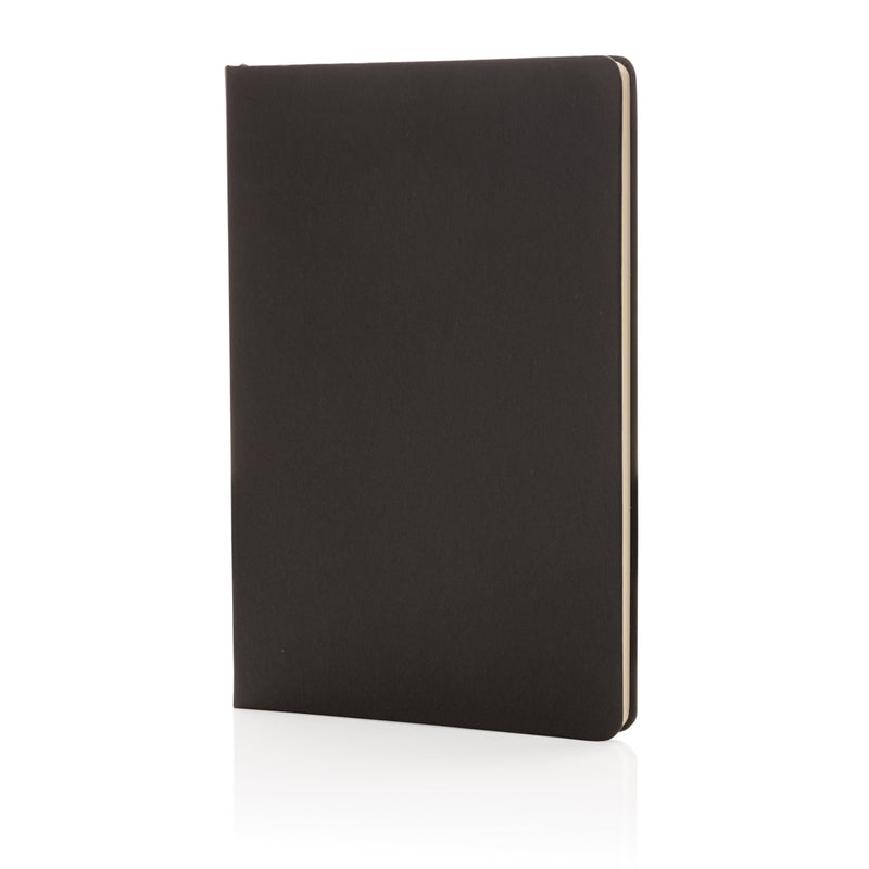 Load image into Gallery viewer, A5 hardcover notebook from XD Collection with a sleek black cover, closed and ready for writing or note-taking.
