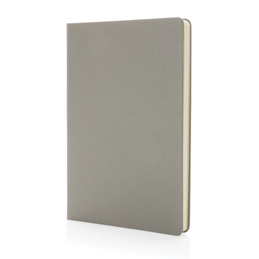 A5 hardcover notebook from XD Collection with a sleek black cover, closed, showing its professional and stylish design.