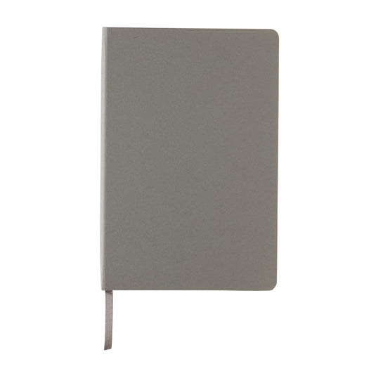 A5 hardcover notebook from XD Collection with a sleek, black cover, open to reveal lined pages for writing or note-taking.