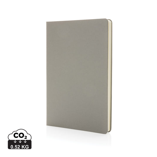 A5 hardcover notebook from XD Collection with a sleek black cover, closed, ideal for writing or note-taking.