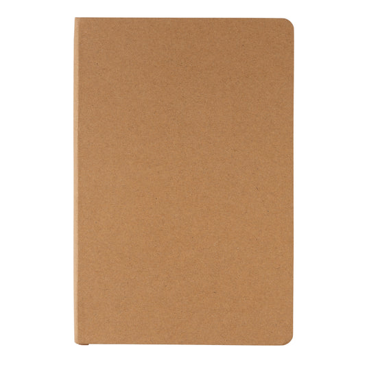 A5 hardcover notebook from XD Collection with a sleek black cover, open to show lined pages inside.