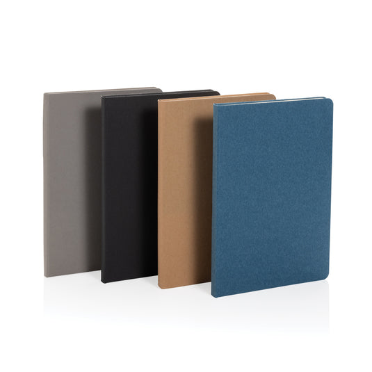 A5 hardcover notebook from XD Collection with a sleek, black cover and visible binding, ideal for writing and note-taking.