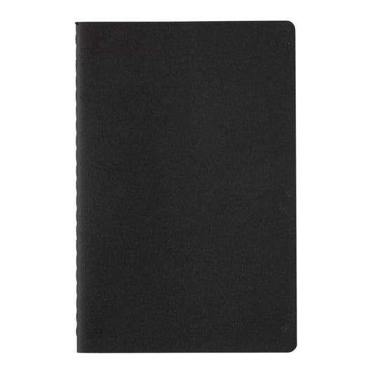 A5 standard softcover notebook from XD Collection with blank pages, black cover, and sleek design for note-taking or journaling.