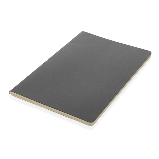A5 softcover notebook from XD Collection with a sleek black cover and visible spiral binding, ideal for note-taking or journaling.