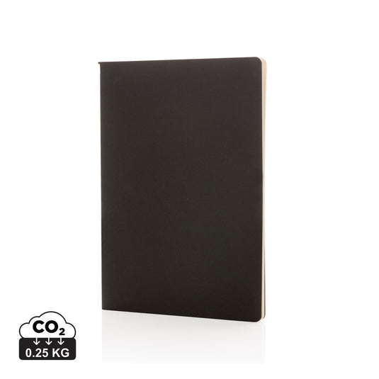 A5 standard softcover notebook from XD Collection with a sleek, minimalist design and elastic closure for daily journaling or note-taking.