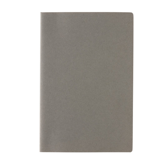 A5 softcover notebook from XD Collection with a sleek black cover, open to show lined pages for writing and note-taking.