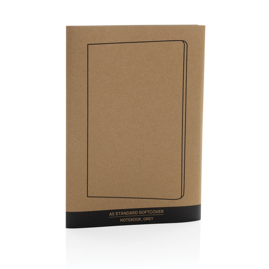 A5 softcover notebook from XD Collection with a black cover and elastic strap, designed for note-taking and journaling.