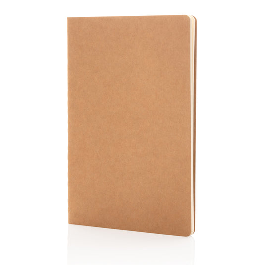 A5 standard softcover notebook from XD Collection with a sleek, black cover and elastic closure for notebooks and portfolios.
