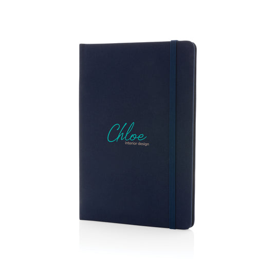 XD Collection GRS certified RPET A5 notebook, eco-friendly portfolio with durable cover and lined pages, for note-taking and organization.