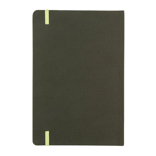 Pink GRS certified RPET A5 notebook from XD Collection, featuring a durable cover and spiral binding for note-taking.