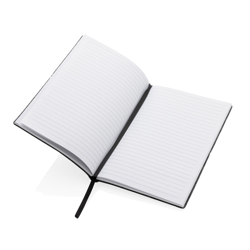 Load image into Gallery viewer, Recycled felt A5 softcover notebook from XD Collection GRS certified portfolio and notebook, with a soft, textured cover.
