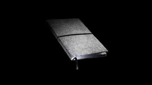 Recycled felt A5 softcover notebook from XD Collection, eco-friendly portfolio with sustainable materials and soft cover.