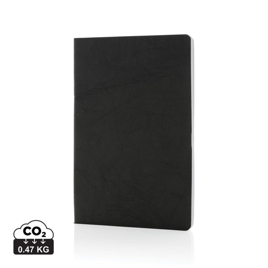 Salton A5 GRS certified recycled paper notebook from XD Collection, featuring a sleek cover and spiral binding.