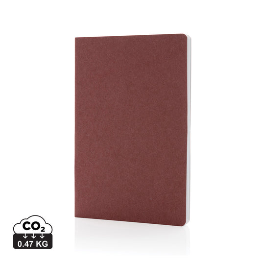 Salton A5 GRS certified recycled paper notebook from XD Collection, featuring a textured cover and compact size for notes and sketches.