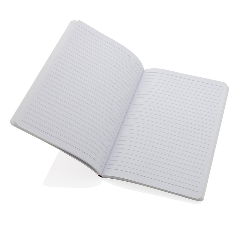 Load image into Gallery viewer, Salton A5 GRS certified recycled paper notebook from XD Collection with a durable cover, suitable for notes and journaling.
