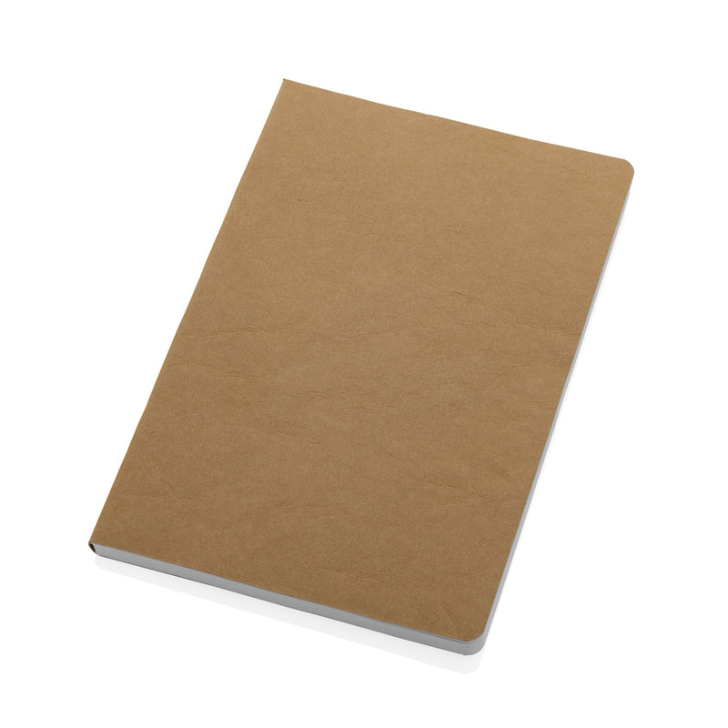 Load image into Gallery viewer, Recycled paper notebook from XD Collection's Salton A5 GRS certified portfolio, featuring a durable cover and lined pages.
