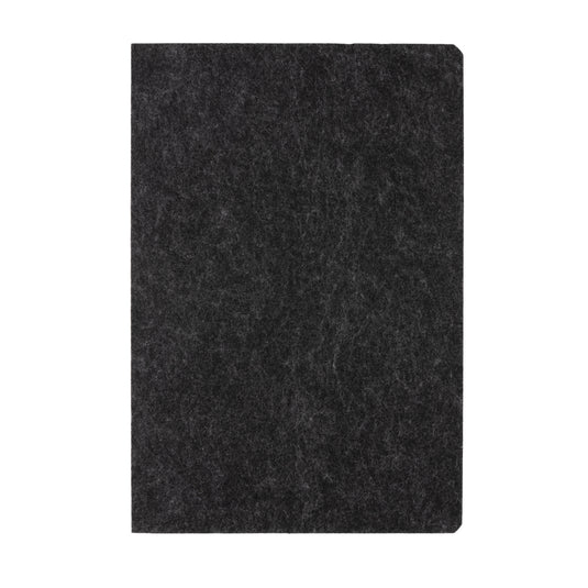 Recycled felt A5 notebook from XD Collection with Phrase GRS certification, featuring a soft, eco-friendly cover and compact size.