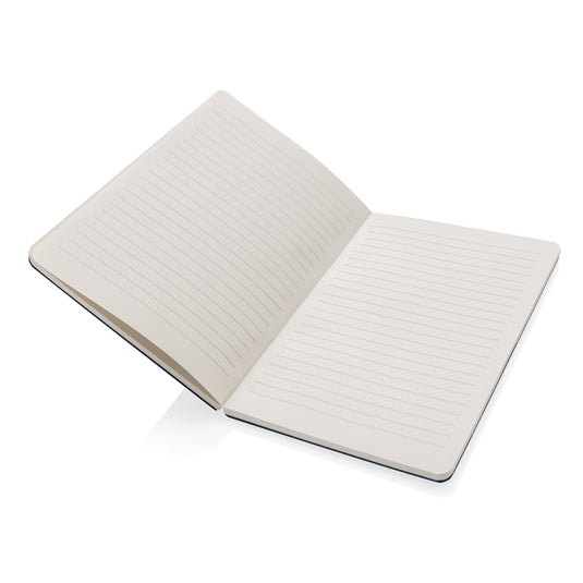 Recycled felt A5 notebook from XD Collection with GRS certification, featuring a sustainable, textured cover and compact size.