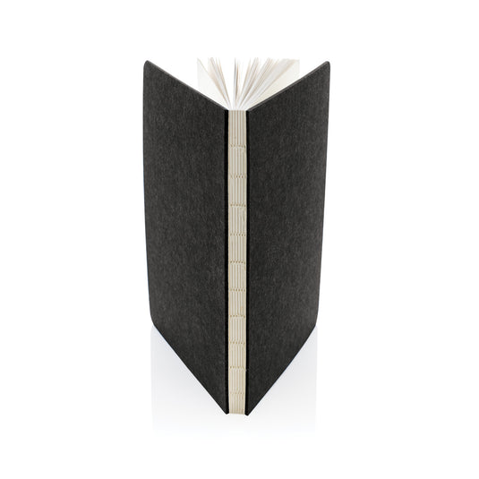 Recycled felt A5 notebook from XD Collection with Phrase GRS certification, featuring a natural felt cover and compact design.