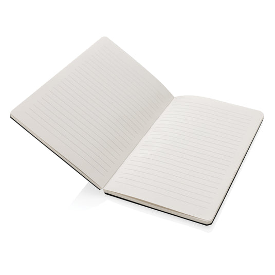 A green A5 recycled felt notebook from XD Collection, featuring a soft textured cover and compact design for note-taking.