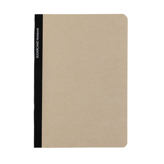 A5 notebook with sugarcane paper cover from XD Collection, styled with a sleek black design and visible spiral binding.