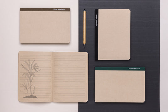 A5 notebook with sugarcane paper cover from XD Collection, featuring a stylish portfolio design and a textured surface.